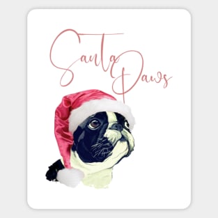 Frenchie Santa Paws Magnet